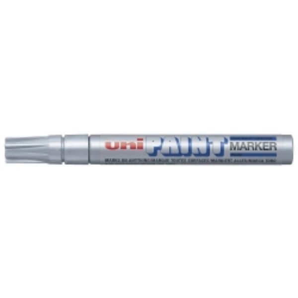 Picture of Marker Uni-ball Paint PX20 2.2mm-2.8mm Medium Bullet Tip Shiny Silver