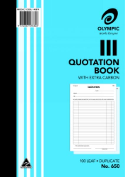 Picture of Quote Book Olympic #650 Duplicate A4