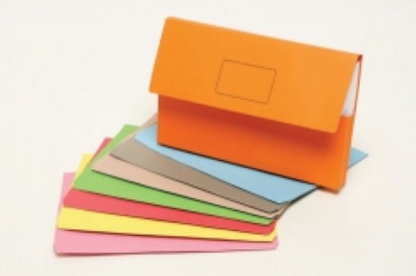 Picture of Document Wallet Slimpick Foolscap Cardboard Blue