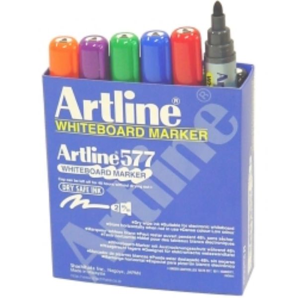 Picture of Marker Whiteboard Artline 577 Bullet Assorted