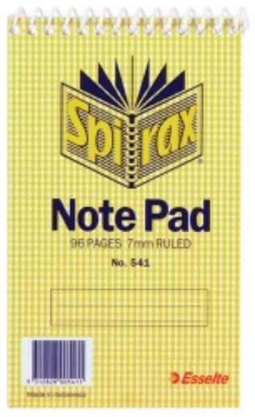 Picture of Notebook Spirax 541 147mm x 87mm 96 Pages