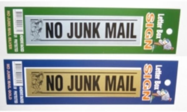 Picture of No Junk Mail Adhesive Plaque