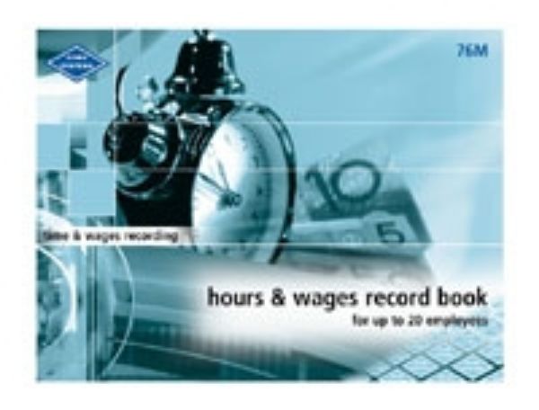 Picture of Hours & Wages Record Book Zions #76L