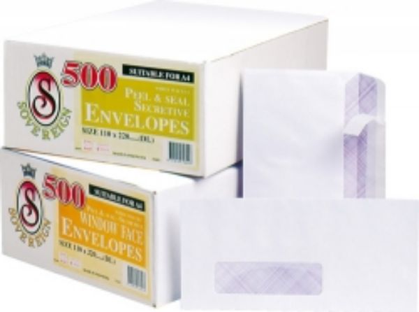 Picture of Envelopes Stat DL White Plain Self Seal Packet 25