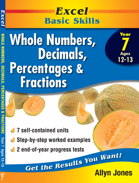 Picture of Excel Basic Skills - Whole Numbers, Decimals, Percentages and Fractions Year 7