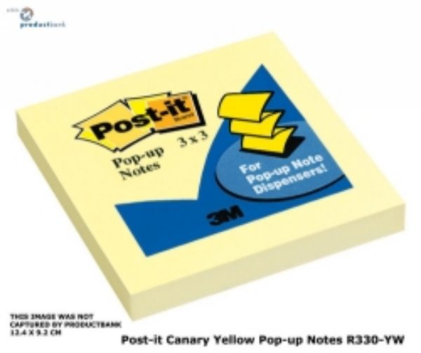 Picture of Notes Pop Up Refill Post-it R330-YW 76mm X 76mm Yellow Packet 12 x 100 sheets
