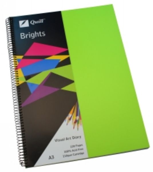 Picture of Visual Art Diary A3 110GSM 60 Leaf (120 Pages) Green