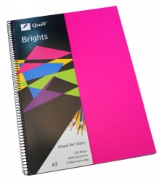 Picture of Visual Art Diary A3 110GSM 60 Leaf (120 Pages) Pink