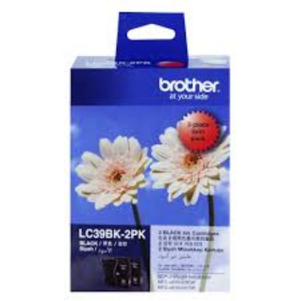 Picture of Brother LC-39BK Black Ink Cartridge - Twin Pack