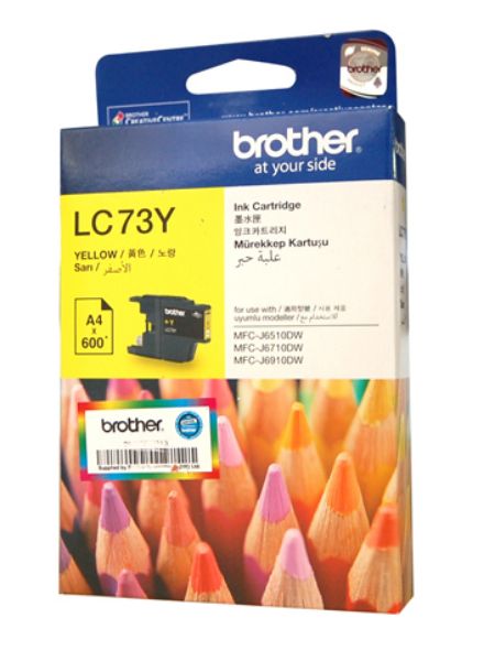 Picture of Brother LC-73 Yellow Ink Cartridge