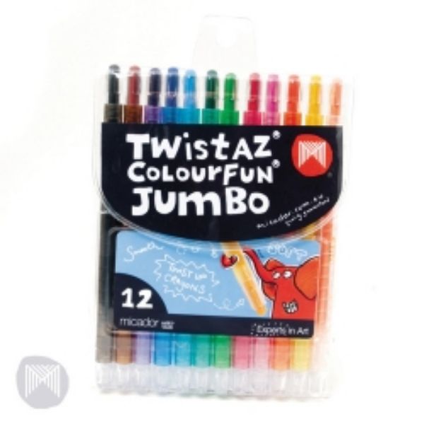 Picture of Crayons Micador Twistaz Jumbo Packet 12