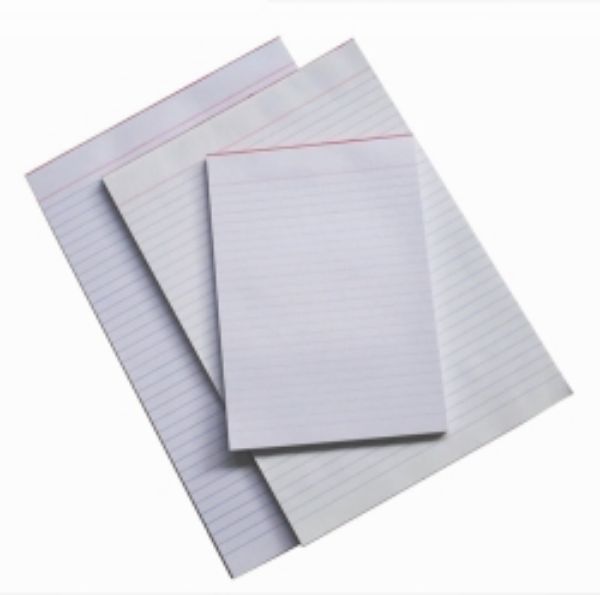 Picture of Office Pads Quill A5 Bank Ruled White 90 Leaf 50GSM