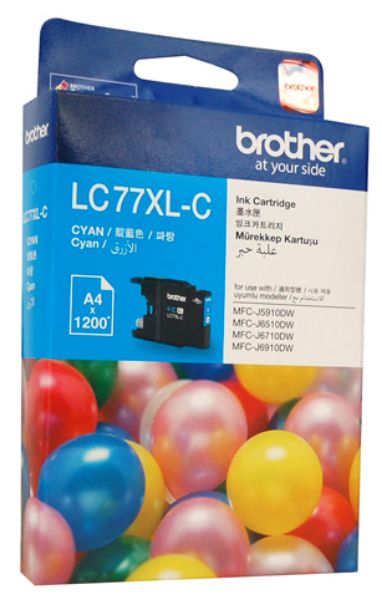 Picture of Brother LC77XL Cyan Ink Cartridge
