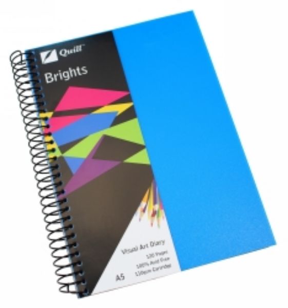 Picture of Visual Art Diary A5 110GSM 60 Leaf (120 Pages) Blue