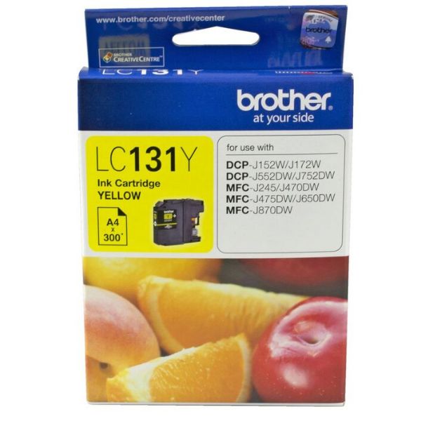 Picture of Brother  LC131 Yellow Ink Cartridge