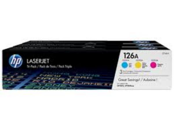 Picture of HP 126A CMY Toner Cartridge Tri Pack