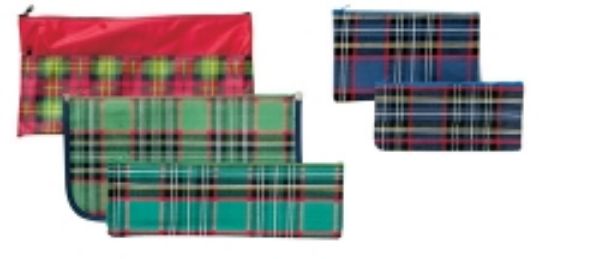 Picture of Pencil Case Tartan 1 Zip 340mm x 170mm