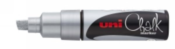 Picture of Marker Chalk Uni-ball 8.0mm Chisel Tip Silver