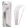 Picture of Staineless Steel Bent Drinking Straws set 4 with Brush