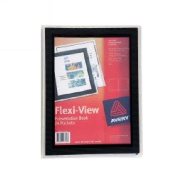 Picture of Flexi-view Presentation Book 24 Pockets Fixed Black