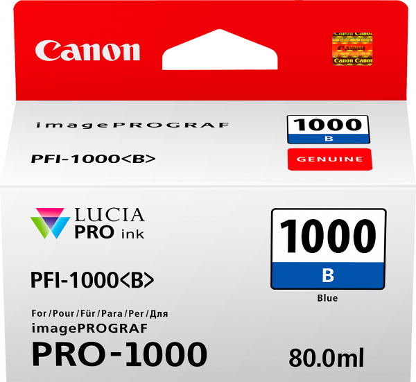 Picture of Canon PFI1000 Blue Ink Cartridge