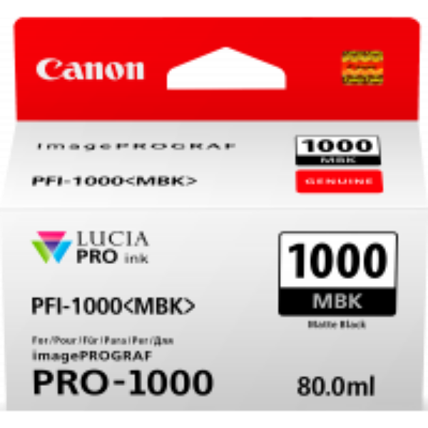 Picture of Canon PFI1000 Matt Black Ink Cartridge