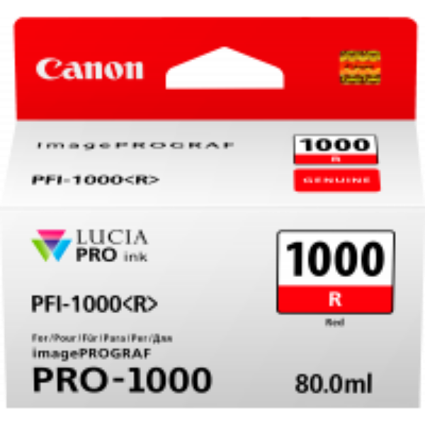 Picture of Canon PFI1000 Red Ink Cartridge