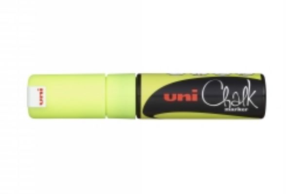 Picture of Marker Chalk Uni-ball 8.0mm Chisel Tip Fluoro Yellow