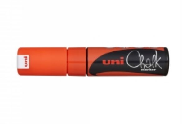 Picture of Marker Chalk Uni-ball 8.0mm Chisel Tip Fluoro Orange