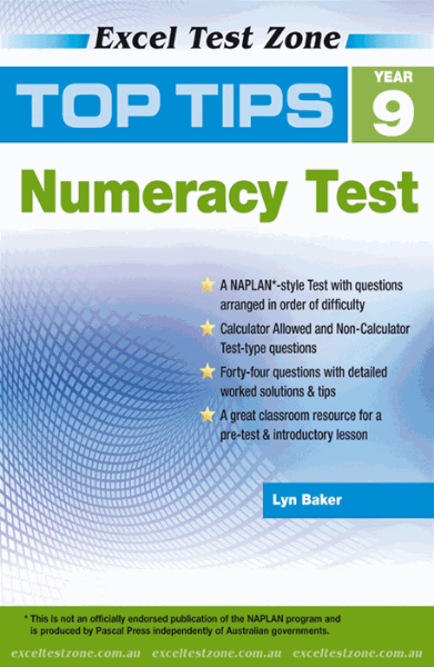 Picture of Excel Test Zone - Top Tips - NAPLAN*-style Year 9 Numeracy Tests