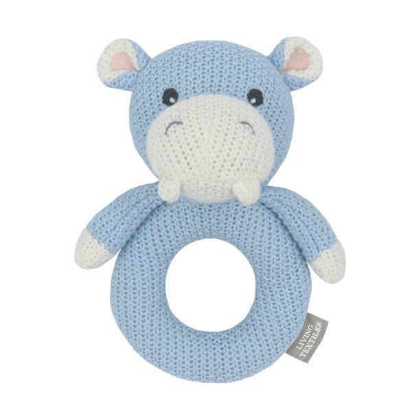 Picture of Knitted Ring Rattle - Henry the Hippo