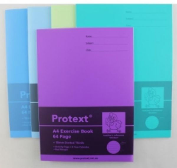 Picture of Exercise Book Protext A4 64 Pages 18mm Dotted Thirds