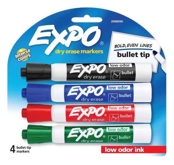 Picture of Marker Expo Bullet Whiteboard Assorted Packet 4