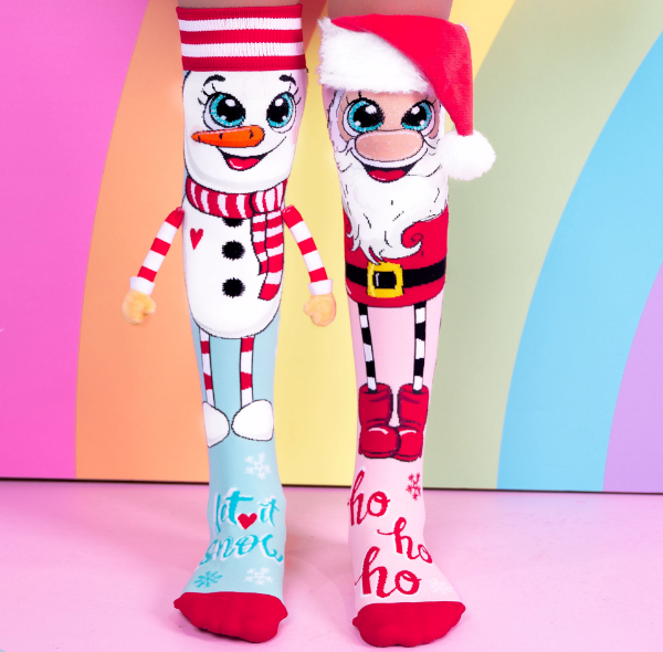 Picture of Santa & Snowman Socks Age 6 - 99yrs